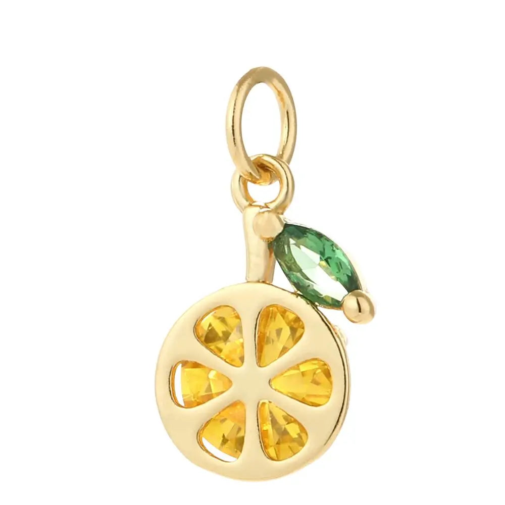 Breloque pour bijoux orange doré