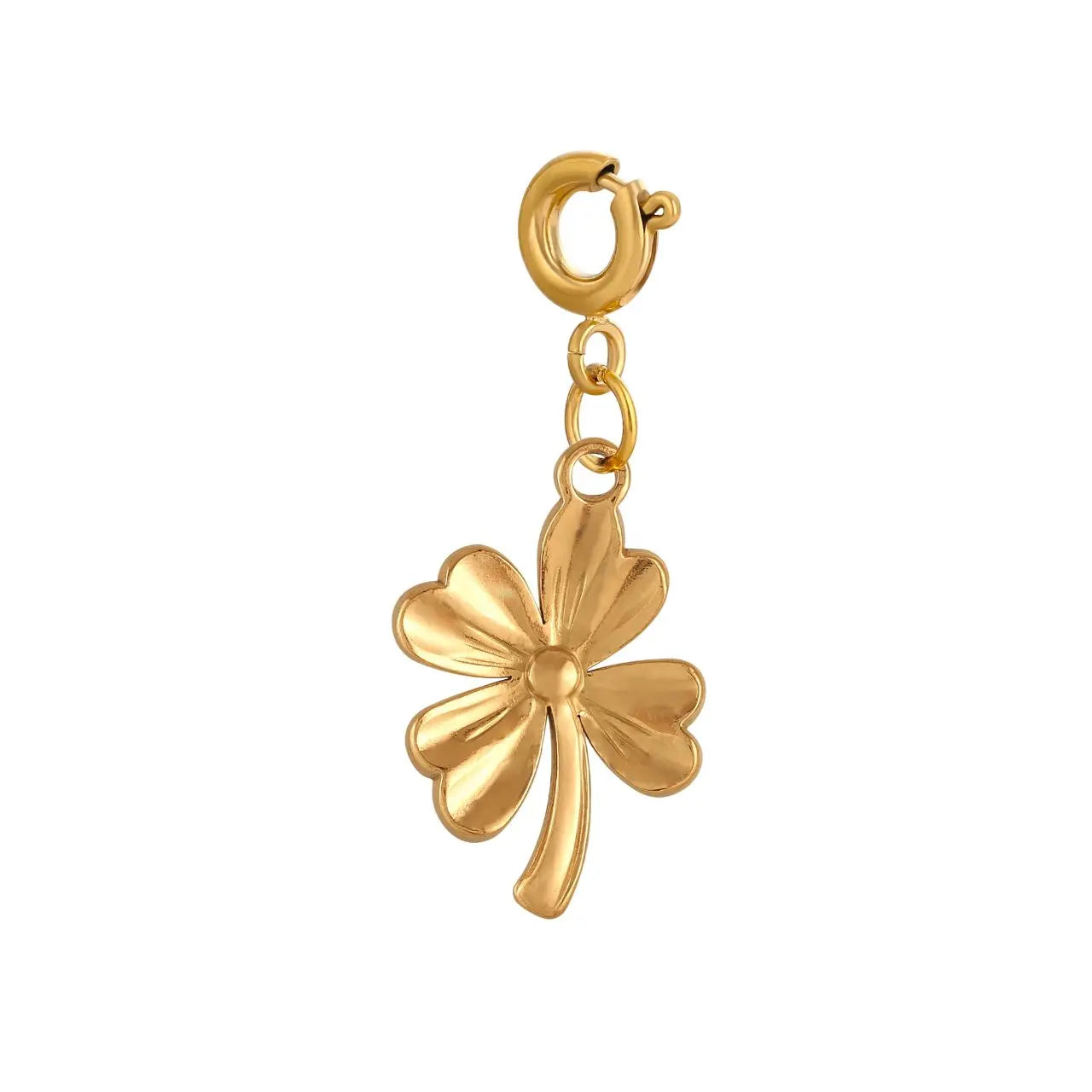 Breloque bijoux fleur doré avec crochet