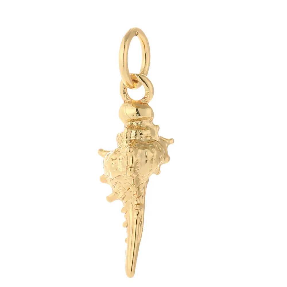 Breloque pour bijoux coquillage doré