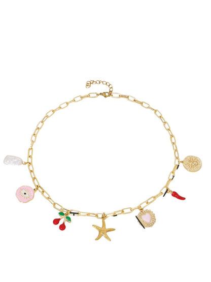 Collier breloque étoile de mer doré
