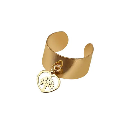 Bague breloque arbre de vie dorée