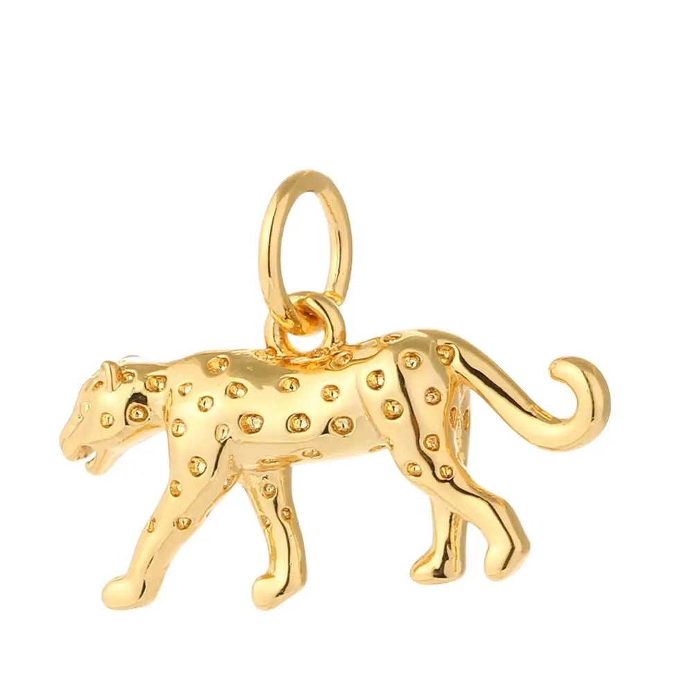 Breloque pour bijoux léopard doré