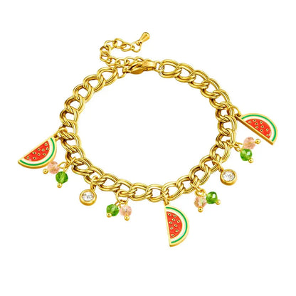 Bracelet breloques avec pastèques