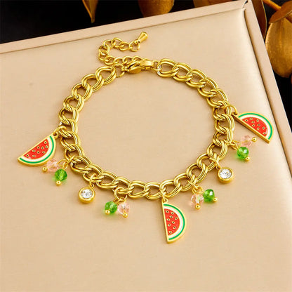 Bracelet breloques avec pastèques