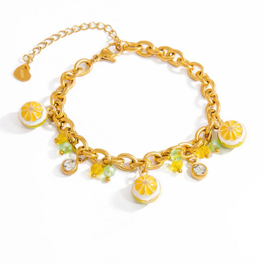 Bracelet breloques avec citrons meringués