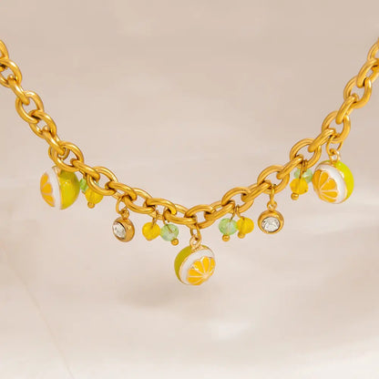 Bracelet breloques avec citrons meringués