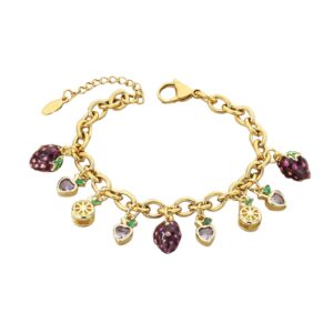 Bracelet à breloques mûres