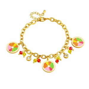 Bracelet breloques avec pamplemousses