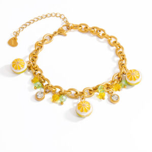 Bracelet breloques avec citrons meringués