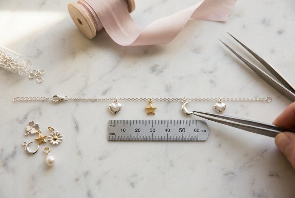 Comment espacer ses breloques sur un bracelet - illustration
